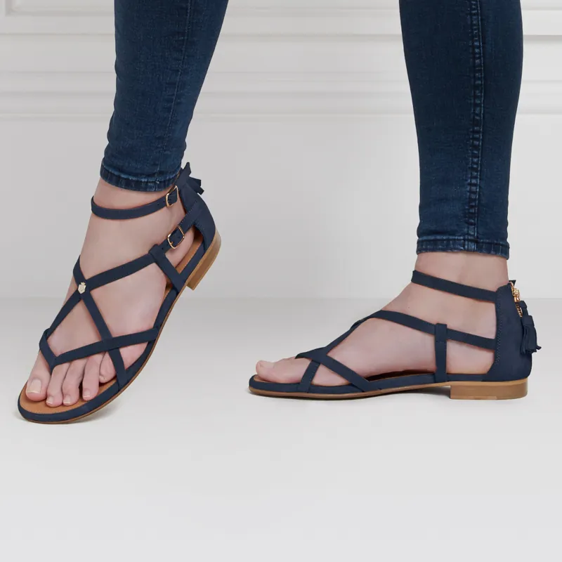 Fairfax and Favor Brancaster Sandal - Navy-3